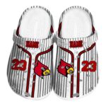 Customized Louisville Cardinals Pinstripe Pattern Crocs Best selling