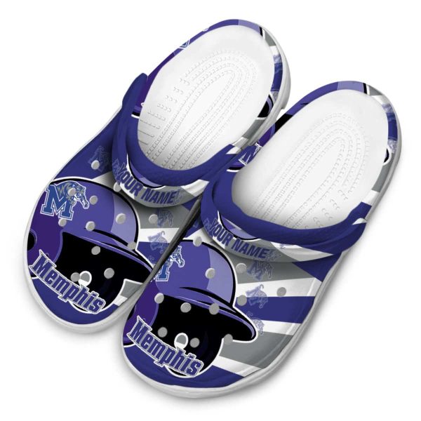 Customized Memphis Tigers Baseball Helmet Crocs Trendy