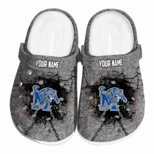 Customized Memphis Tigers Cracked Ground Texture Crocs Best selling