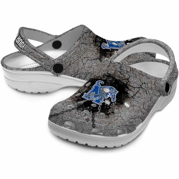 Customized Memphis Tigers Cracked Ground Texture Crocs Latest Model
