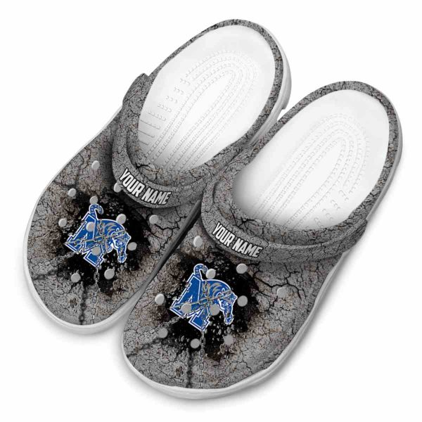 Customized Memphis Tigers Cracked Ground Texture Crocs Trendy