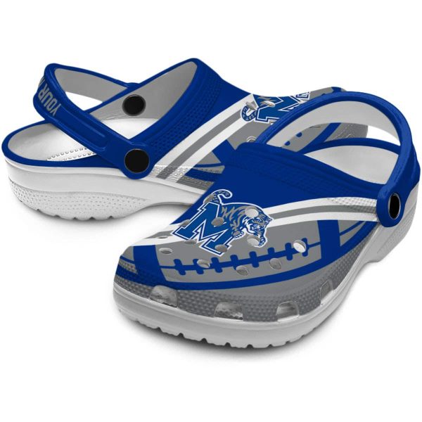 Customized Memphis Tigers Football Motif Crocs Latest Model