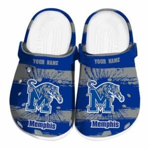 Customized Memphis Tigers Paint Splatter Graphics Crocs Best selling