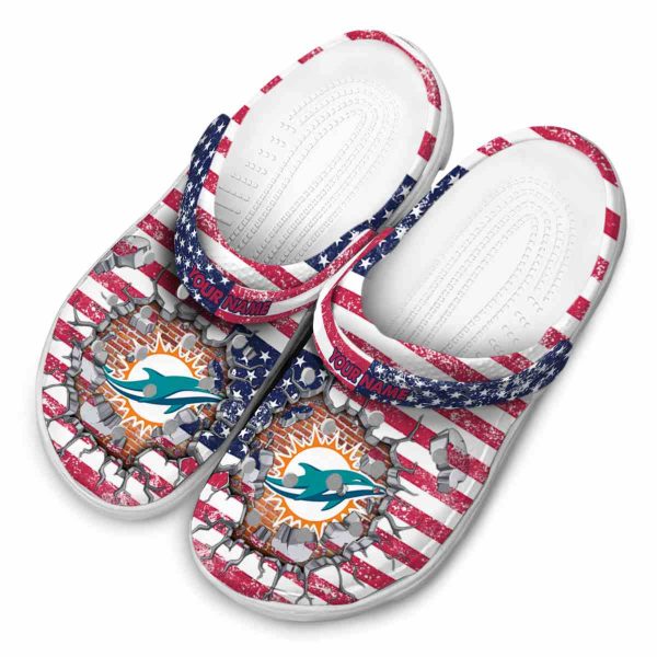 Customized Miami Dolphins Freedom Splinter Crocs Trendy