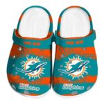 Customized Miami Dolphins Paint Splatter Graphics Crocs Best selling