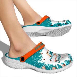 Customized Miami Dolphins Splash Art Crocs High quality