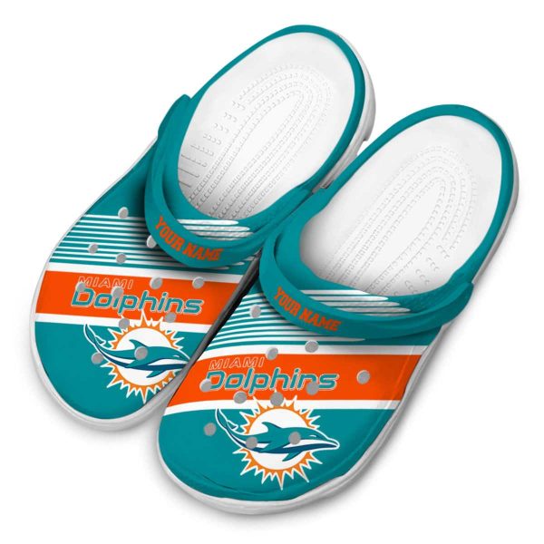 Customized Miami Dolphins Vibrant Dual Tone Crocs Trendy