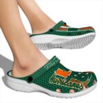 Customized Miami Hurricanes Contrasting Stripes Crocs Best selling
