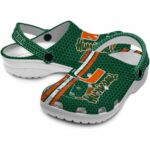 Customized Miami Hurricanes Contrasting Stripes Crocs Best selling