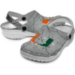 Customized Miami Hurricanes Cracked Texture Crocs Best selling