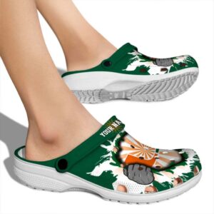 Customized Miami Hurricanes Gripping Hand Crocs High quality
