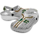 Customized Miami Hurricanes Pinstripe Pattern Crocs Best selling