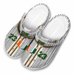Customized Miami Hurricanes Pinstripe Pattern Crocs Best selling