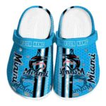 Customized Miami Marlins Contrasting Stripes Crocs Best selling
