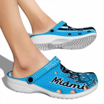 Customized Miami Marlins Contrasting Stripes Crocs High quality