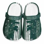 Customized Michigan State Spartans Contrasting Stripes Crocs Best selling