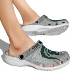 Customized Michigan State Spartans Cracked Texture Crocs Best selling