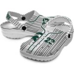 Customized Michigan State Spartans Pinstripe Pattern Crocs Best selling