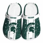 Customized Michigan State Spartans Vertical Stripes Crocs Best selling