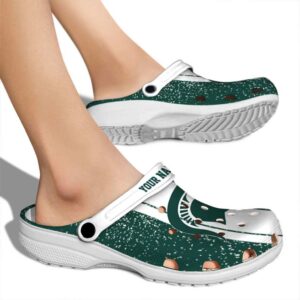Customized Michigan State Spartans Vertical Stripes Crocs High quality
