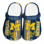 Customized Michigan Wolverines Contrasting Stripes Crocs Best selling