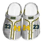 Customized Michigan Wolverines Pinstripe Pattern Crocs Best selling