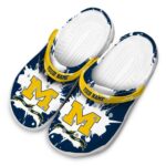 Customized Michigan Wolverines Splatter Pattern Crocs Best selling