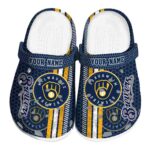 Customized Milwaukee Brewers Contrasting Stripes Crocs Best selling