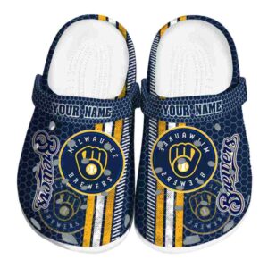 Customized Milwaukee Brewers Contrasting Stripes Crocs Best selling