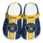 Customized Milwaukee Brewers Vertical Stripes Crocs Best selling