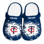 Customized Minnesota Twins Splatter Background Crocs Best selling