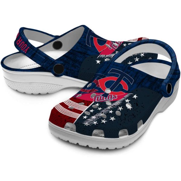 Customized Minnesota Twins Star Spangled Side Pattern Crocs Latest Model