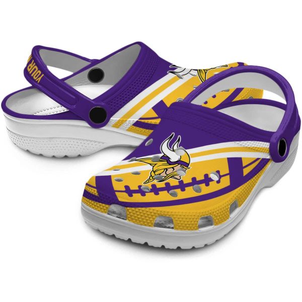 Customized Minnesota Vikings Football Motif Crocs Latest Model