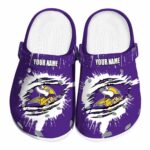 Customized Minnesota Vikings Splash Motif Background Crocs Best selling