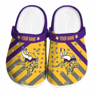 Customized Minnesota Vikings Star Spangled Graphic Crocs Best selling