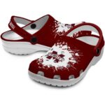 Customized Mississippi State Bulldogs Splatter Background Crocs Best selling