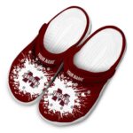 Customized Mississippi State Bulldogs Splatter Background Crocs Best selling