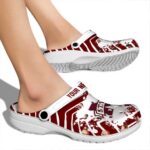 Customized Mississippi State Bulldogs Zigzag Paint Burst Crocs Best selling