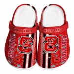 Customized NC State Wolfpack Contrasting Stripes Crocs Best selling