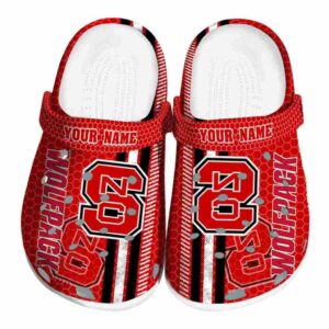 Customized NC State Wolfpack Contrasting Stripes Crocs Best selling