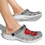 Customized NC State Wolfpack Cracked Texture Crocs High quality