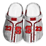 Customized NC State Wolfpack Pinstripe Pattern Crocs Best selling