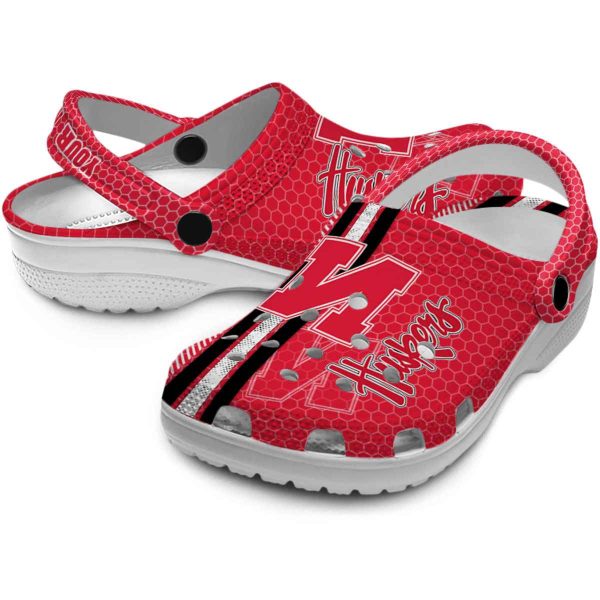 Customized Nebraska Cornhuskers Contrasting Stripes Crocs Latest Model