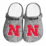 Customized Nebraska Cornhuskers Cracked Texture Crocs Best selling