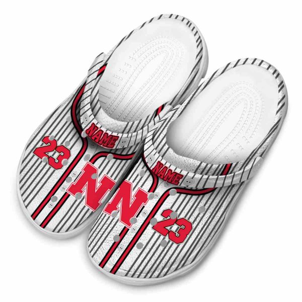Customized Nebraska Cornhuskers Pinstripe Pattern Crocs Trendy