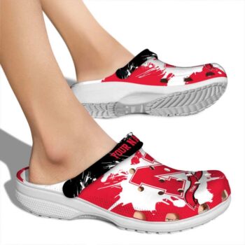 Customized Nebraska Cornhuskers Splatter Pattern Crocs High quality