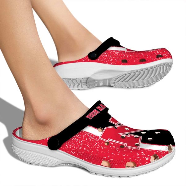 Customized Nebraska Cornhuskers Vertical Stripes Crocs High quality