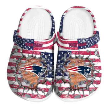 Customized New England Patriots Freedom Splinter Crocs Best selling