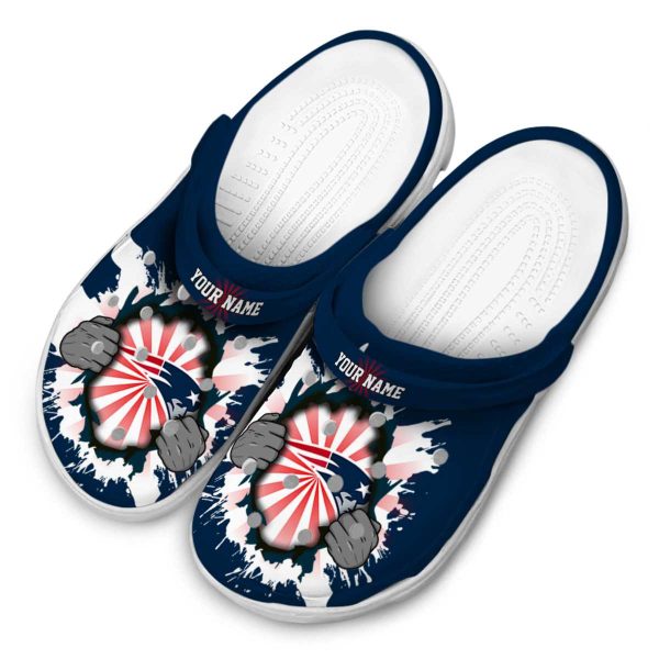 Customized New England Patriots Gripping Hand Crocs Trendy