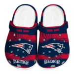 Customized New England Patriots Paint Splatter Graphics Crocs Best selling